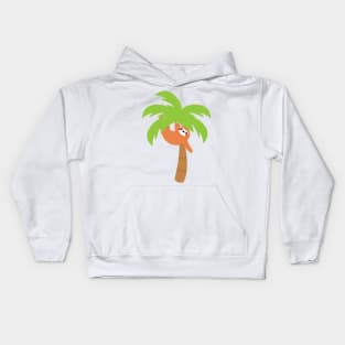 Sloth Hanging on Coconut Tree Kids Hoodie